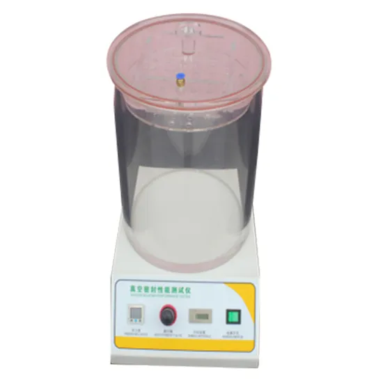 Tester di tenuta a pressione negativa con display digitale per sacchetti e lattine da imballaggio. Tester di perdite d'aria per imballaggio